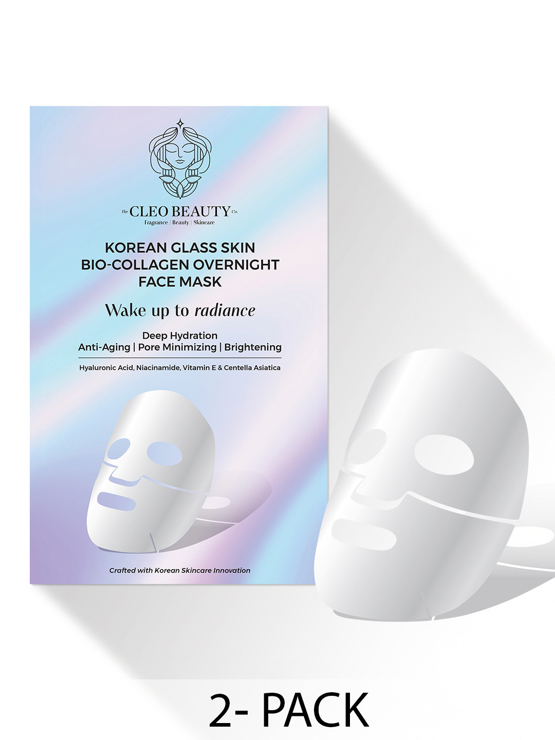 TheCleoBeautyCo Korean Glass Skin Bio-Collagen Face Mask