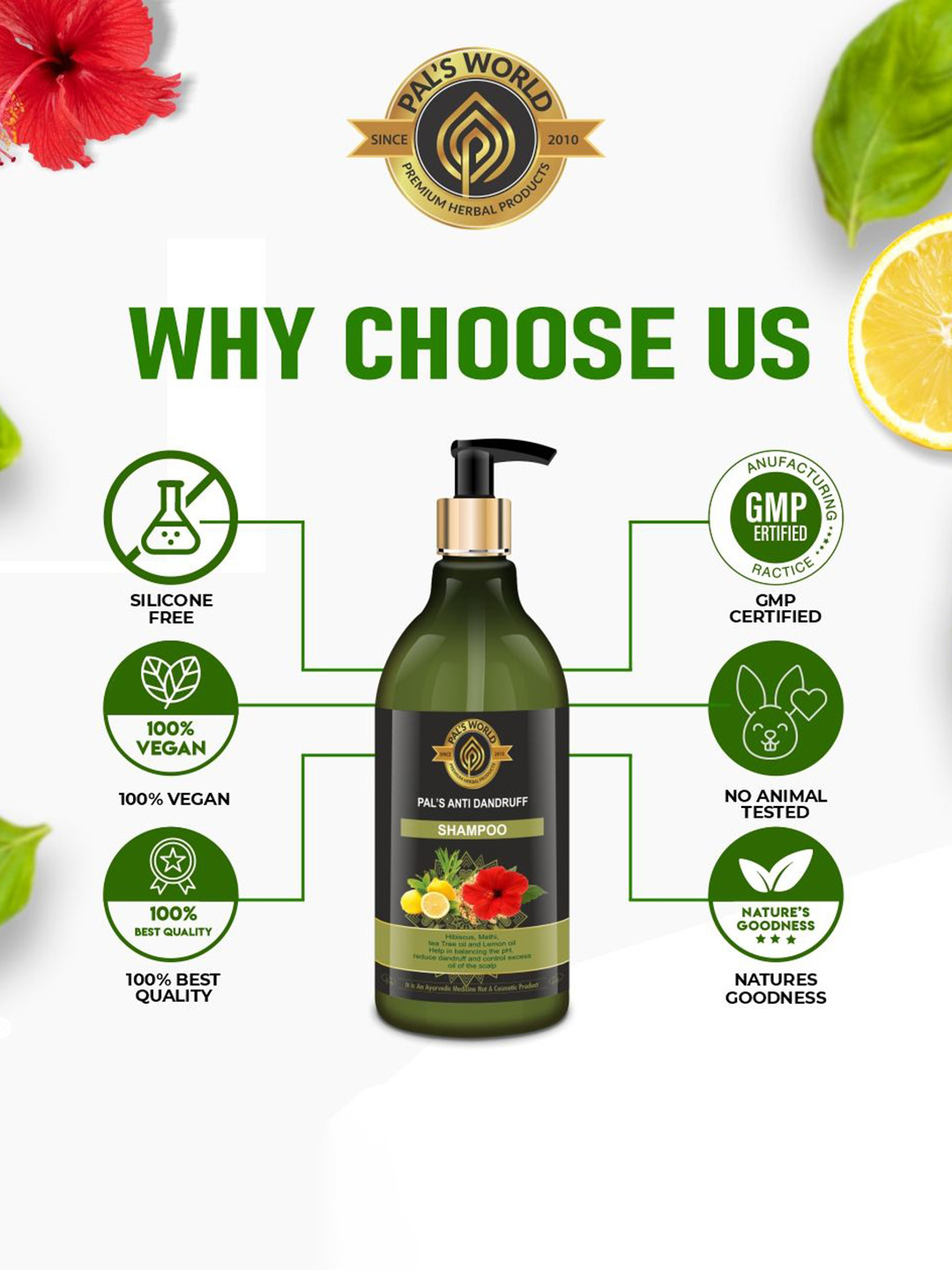 Pal's world Anti Dandruff Shampoo For Damaged Hair - 300 ml