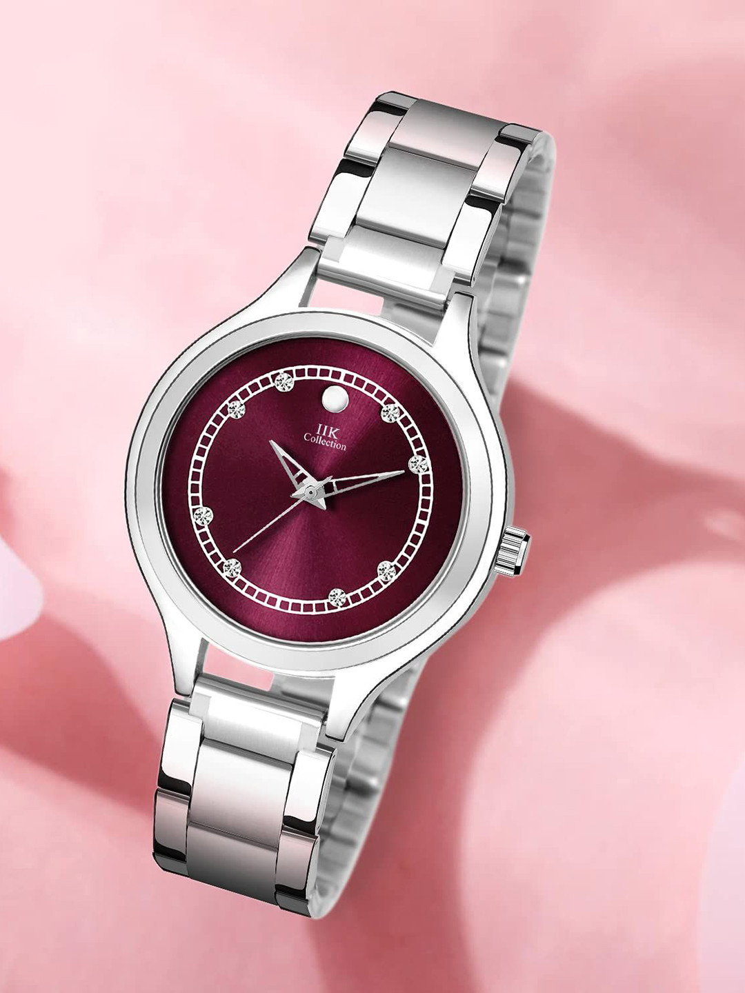 EDINARO Girls Embellished Dial & Bracelet Style Straps Analogue Watch ED-2126W