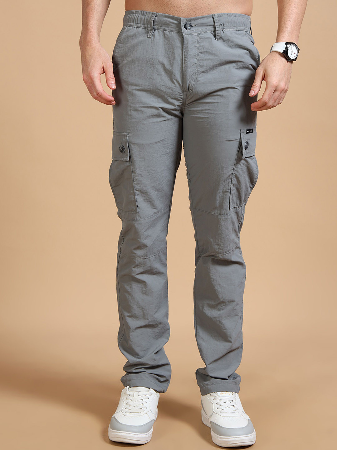 RIGS AND RAGS Athena Men Comfort Regular Fit Low-Rise Cargos Trousers