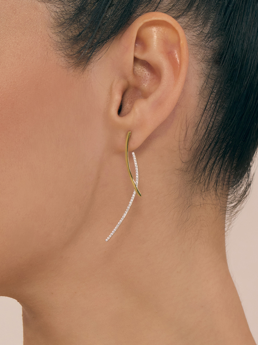 Nistra Electrifying Cubic Zirconia Contemporary Drop Earrings