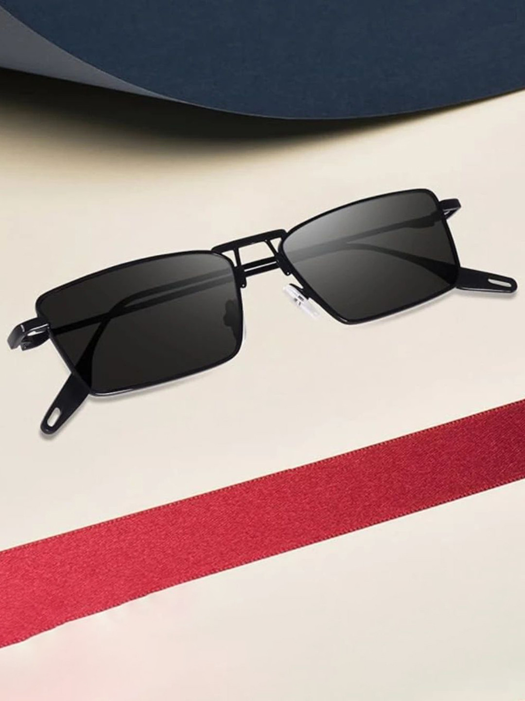 HIPE Men Rectangle Sunglasses 3020FULL BLACK1