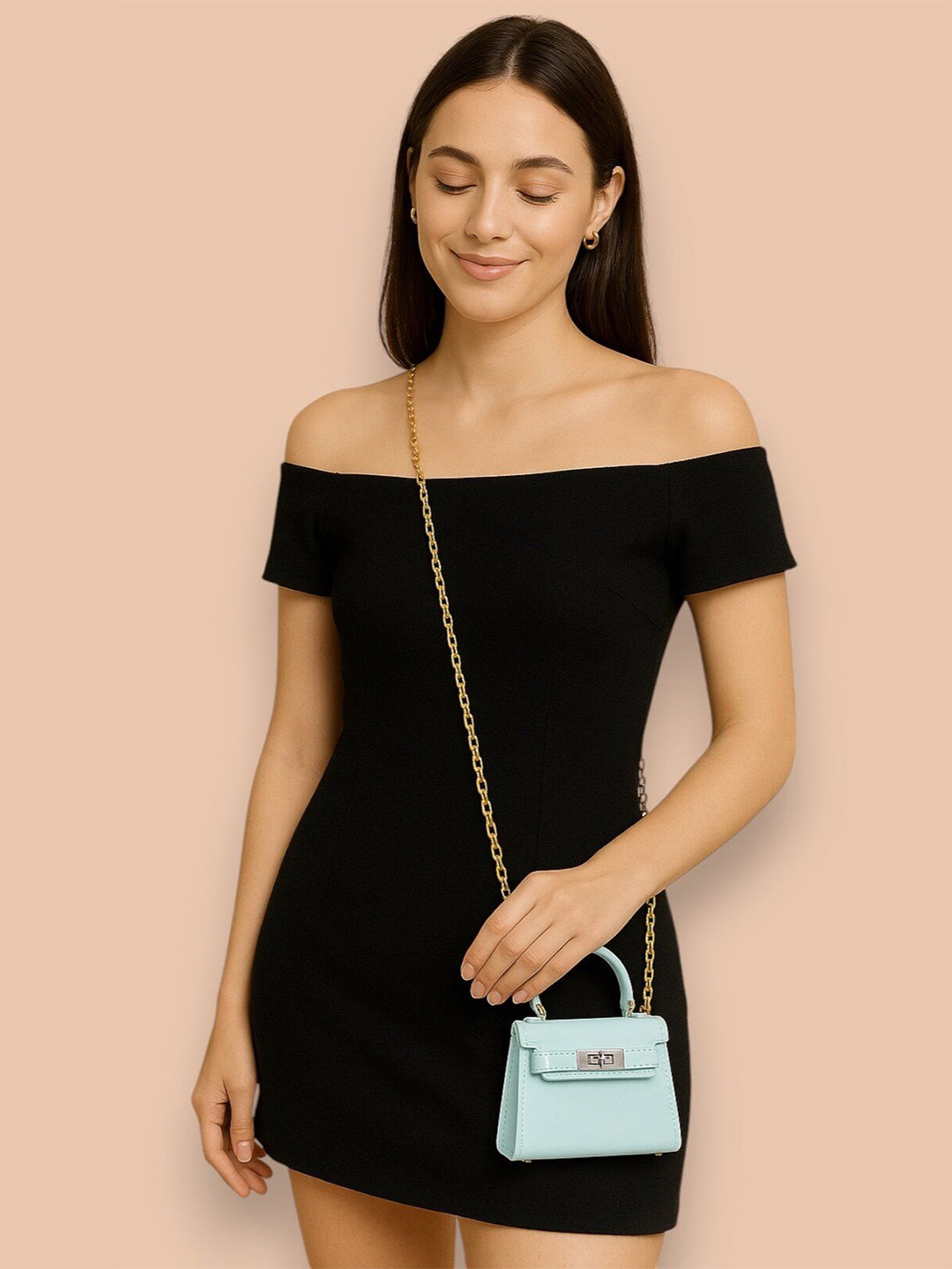 Haute Handles Women Solid Miniature Handheld Bag
