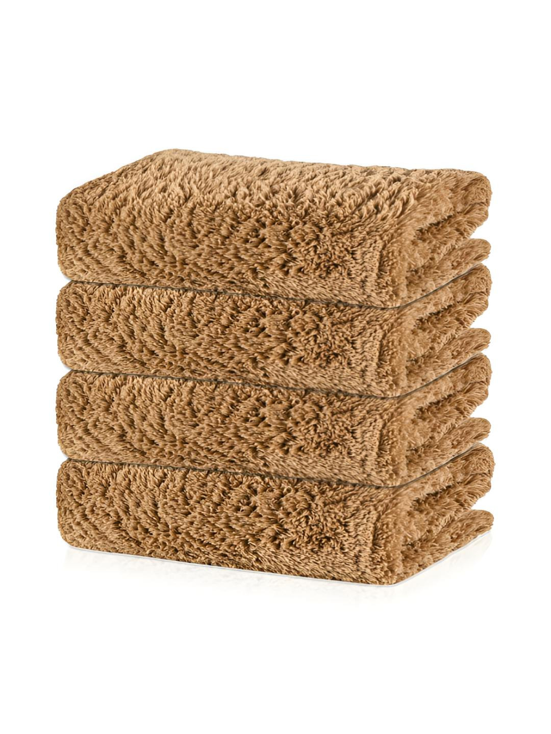 Aura Brown 4 Pieces Microfiber Cleaning Cloths