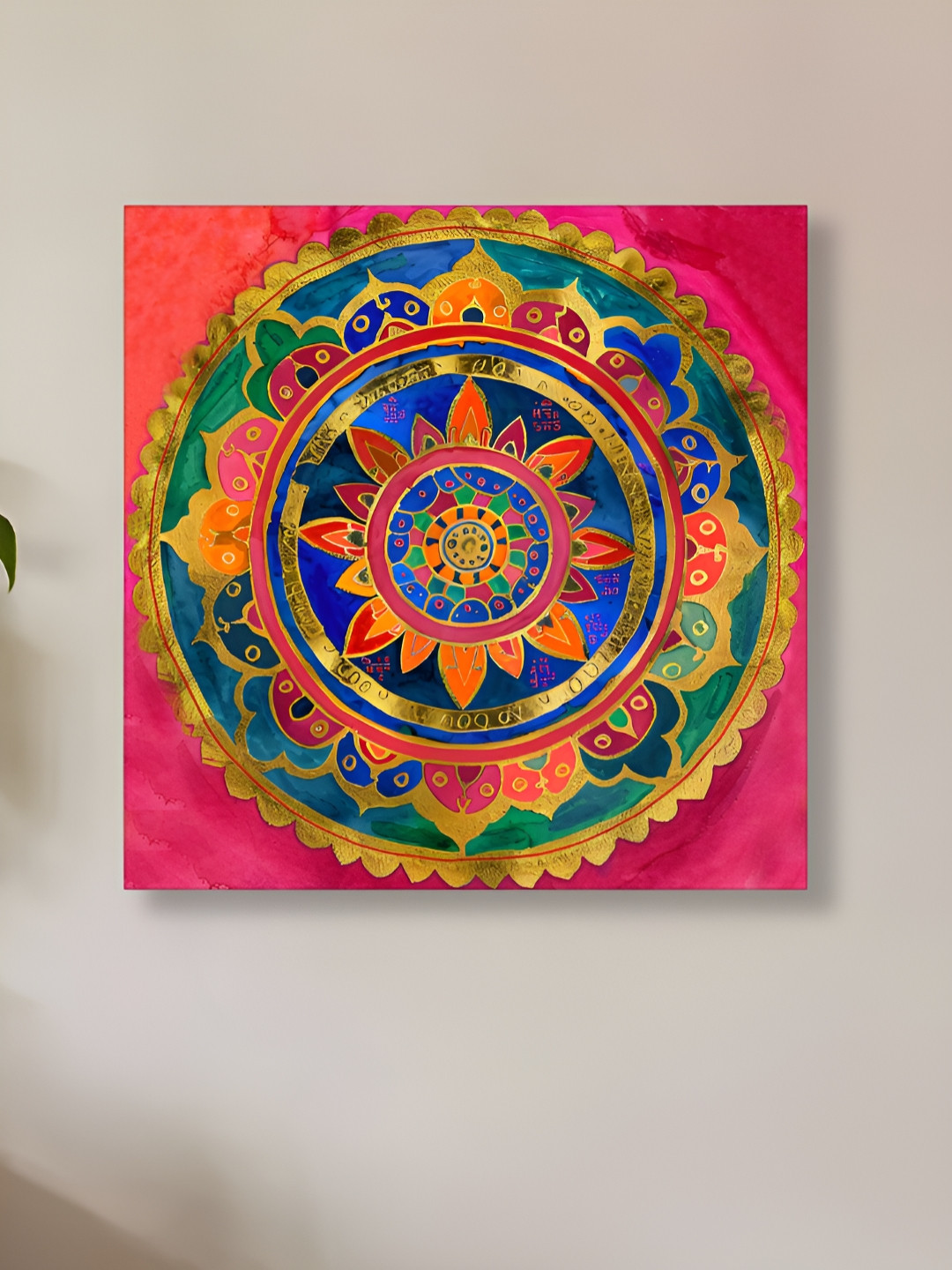 Myntra Elegant Homes Multicoloured Canvas Mandala Design Wall Art Painting