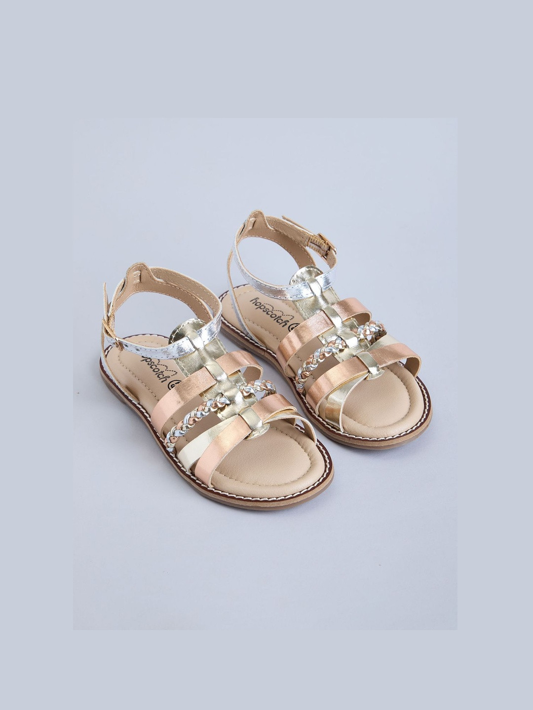 Hopscotch Girls Synthetic Beaded Straps Sandals