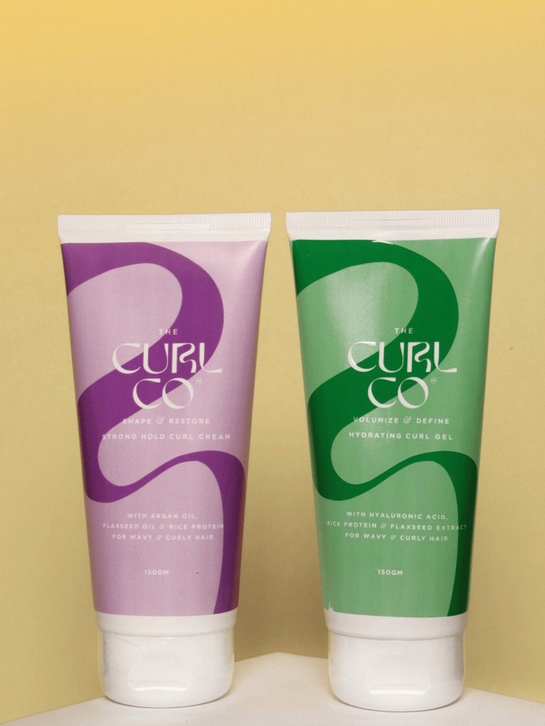 The Curl Co Set Of 2 Curl Cream & Hydrating Curl Gel- 150 g Each
