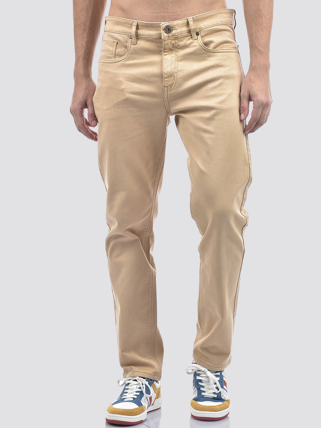 Numero Uno Men Coloured No Fade Clean Look Slim Fit Low-Rise Jeans