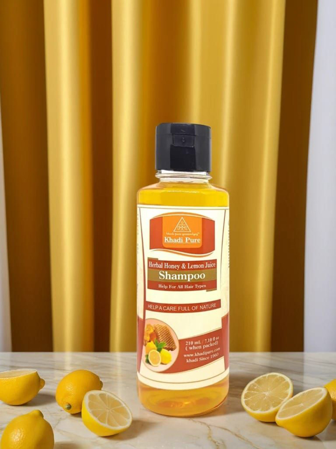 Khadi Pure Herbal Honey & Lemon Juice Shampoo - 210 ml
