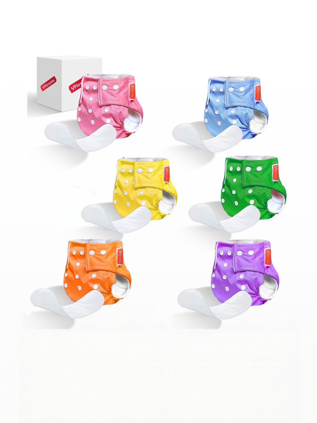 VParents Jumbo Print Reusable Cloth Diapers