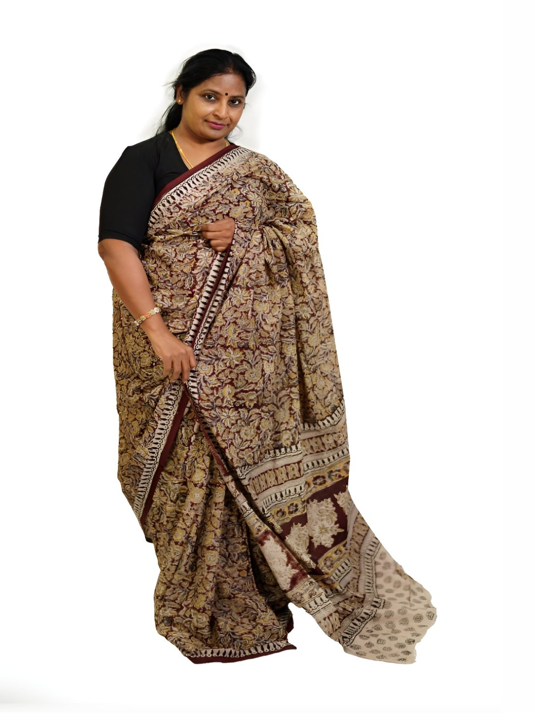 SR HANDLOOMS AND TEXTILES Floral Pure Cotton Chanderi Saree
