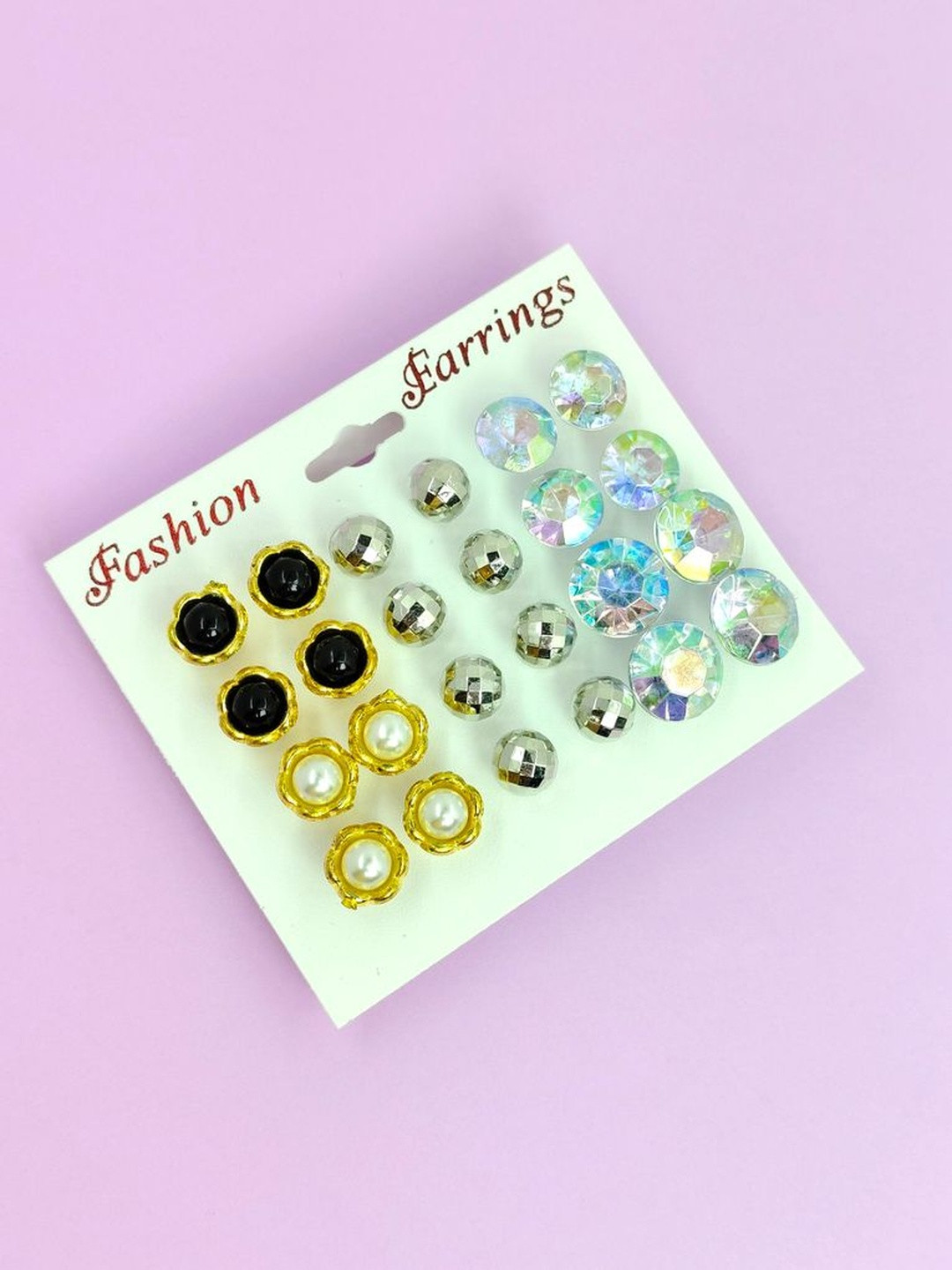 Balasundri Women Pack of 12 Pairs Plastic Earrings