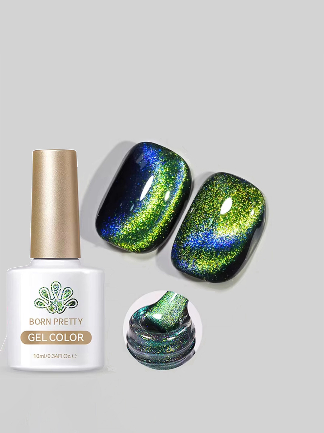 BORN PRETTY Long Lasting High Gloss Polaris 9D Cat Eye Magnetic Gel Polish -10ml-MY29