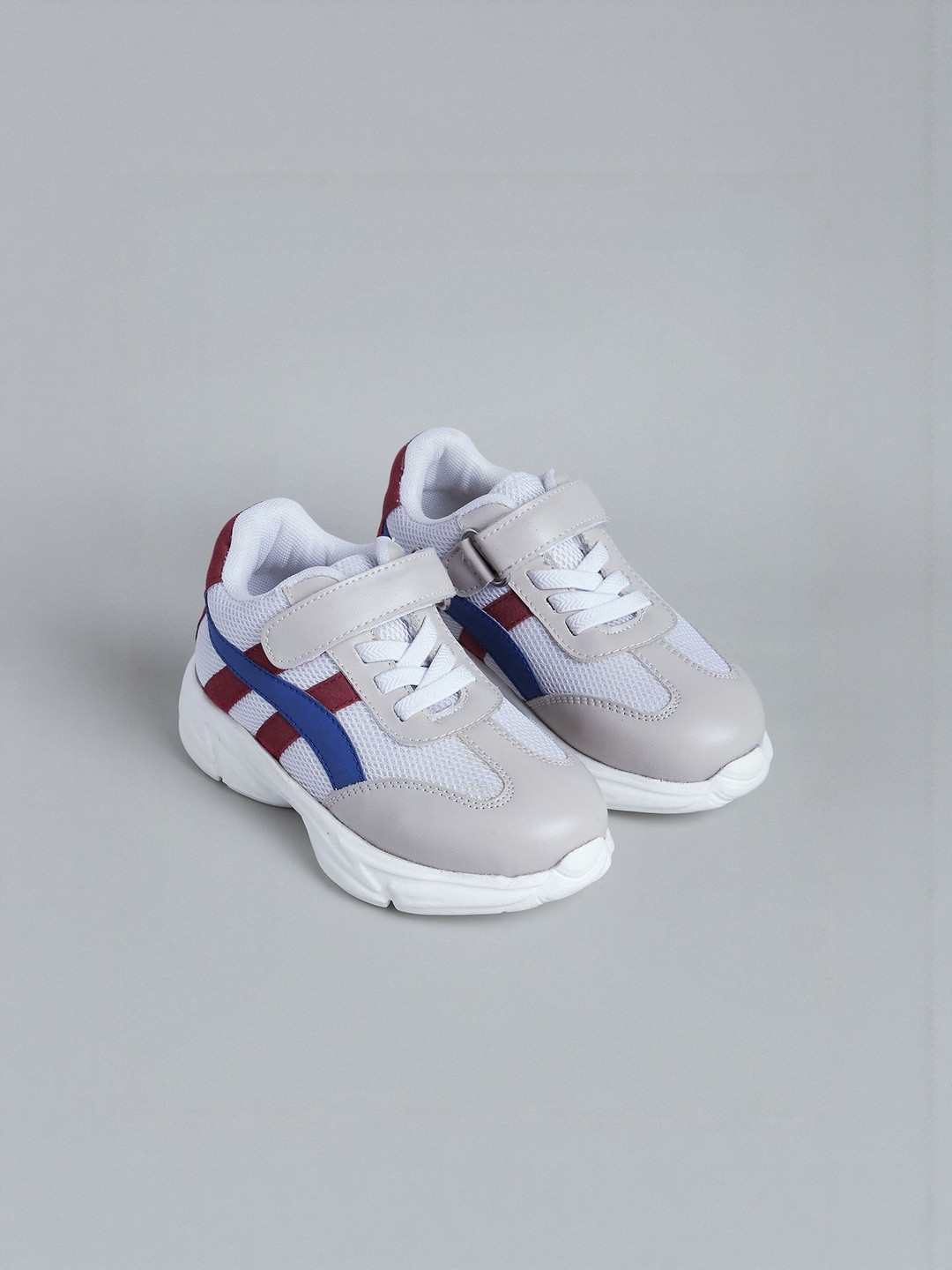 Hopscotch Boys Multi Striped Smart Casual Round Toe Comfort Insole Lace-Ups Athletic Shoes