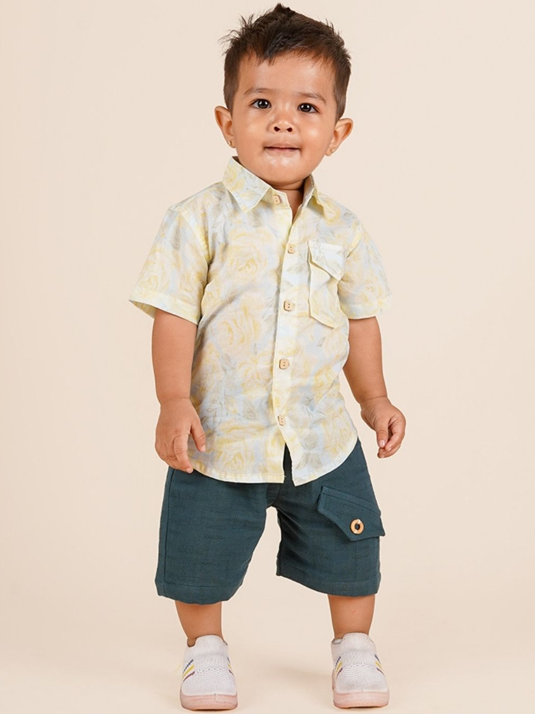 LOYZO-LOYAL TO JOY Boys Printed Shirt with Shorts
