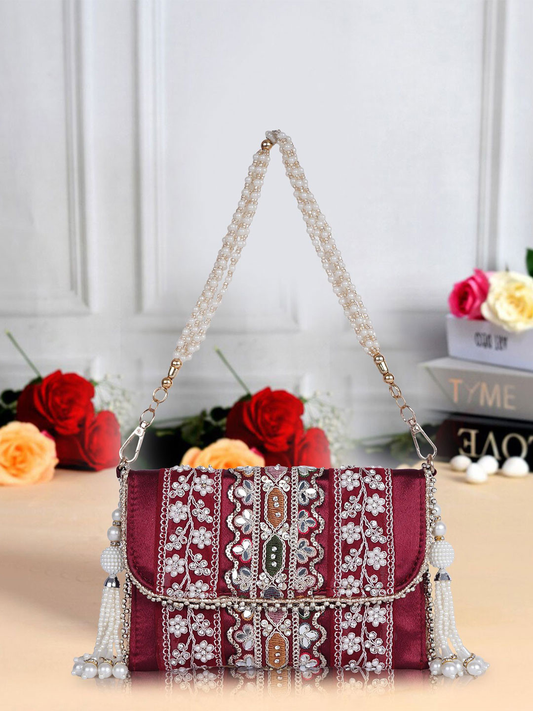 PLANX Embroidered Purse Clutch