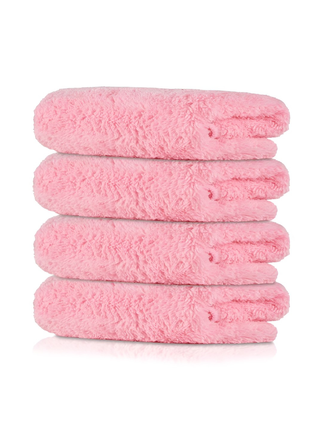Aura Pink 4 Pieces Microfiber Cleaning Cloths
