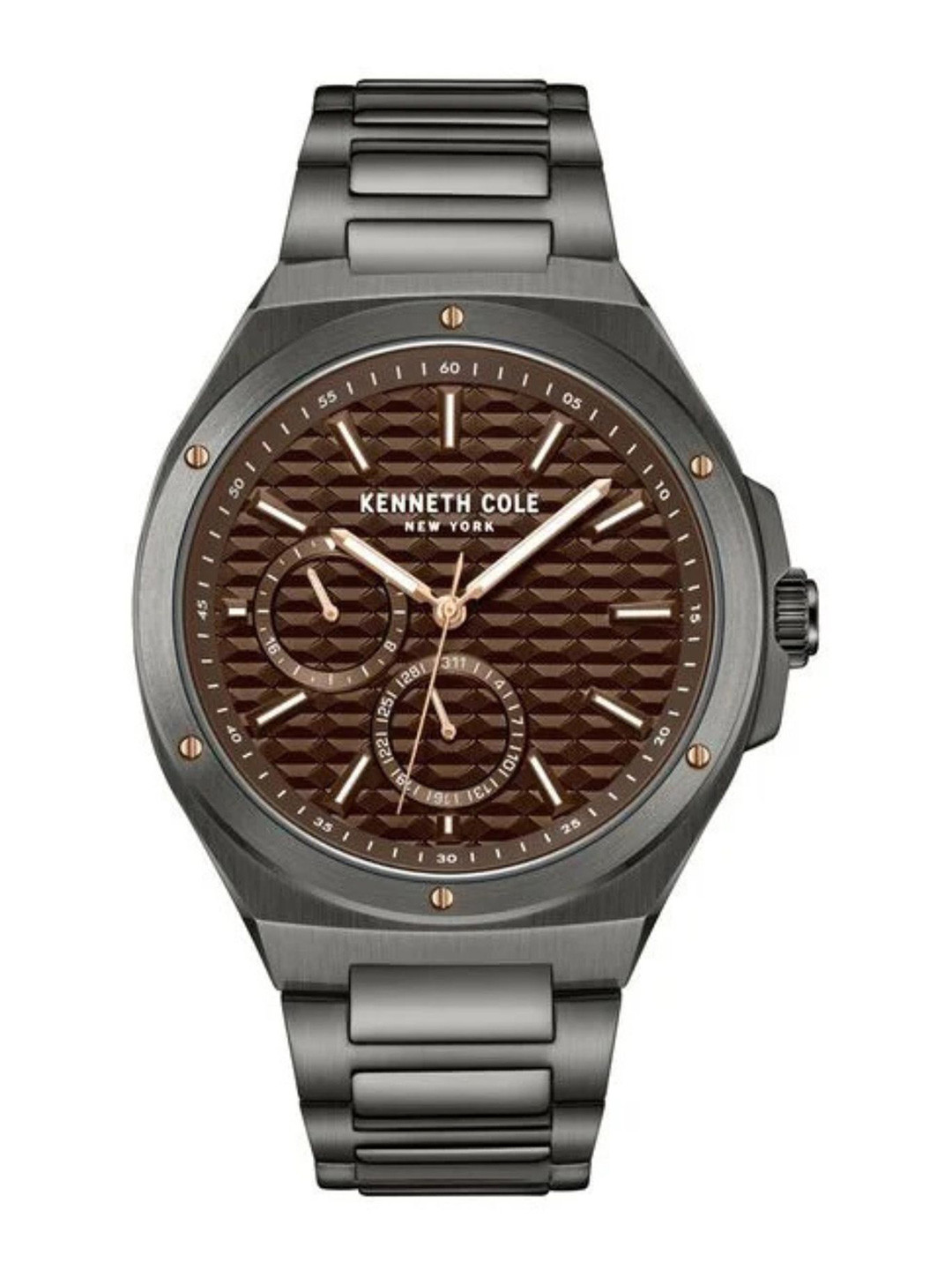 Kenneth Cole Men Embellished Dial & SS Wrap Around Straps Analogue Watch KCWGK0035404MN