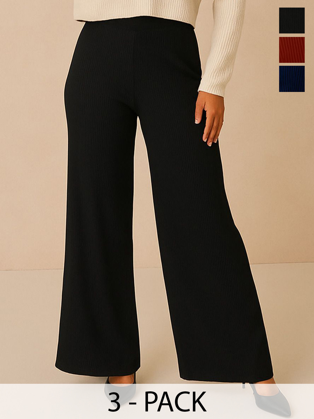 Fabflee Women Pack of 3 Trousers