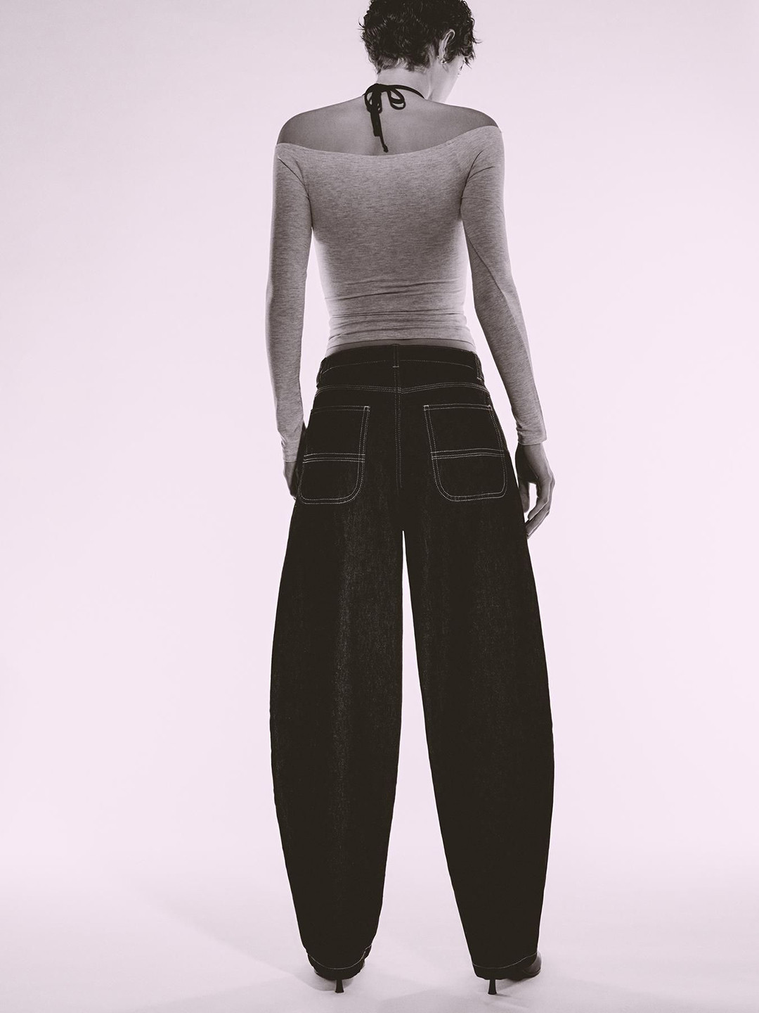 Bershka Pure Cotton Balloon Fit Baggy Jeans