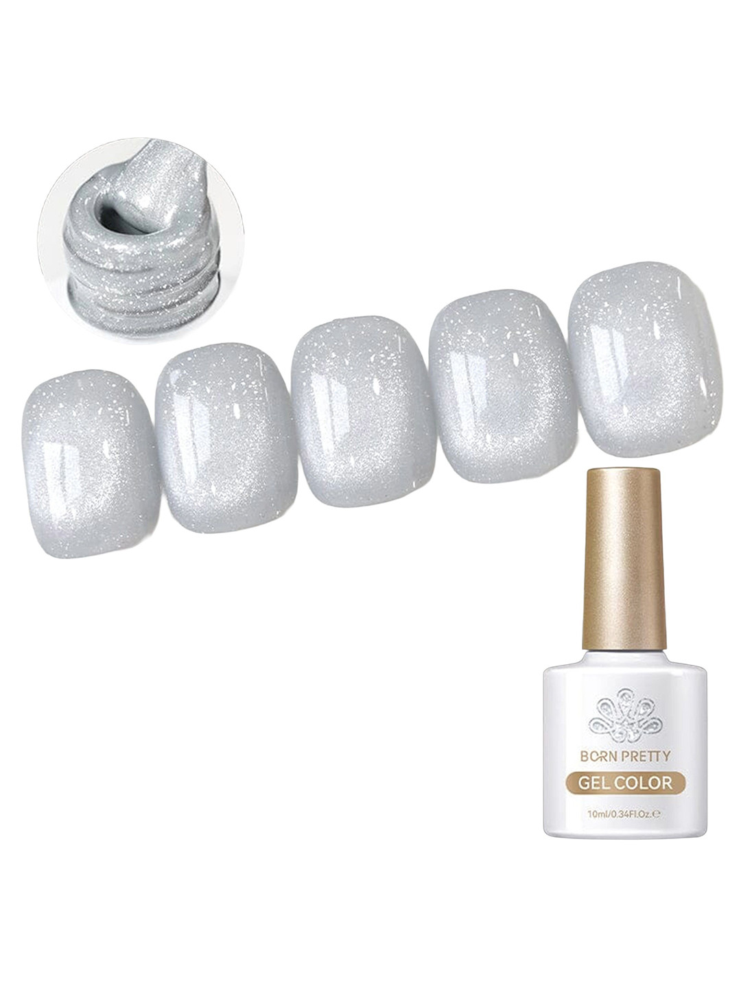 BORN PRETTY Long Lasting High Gloss Glass Cat Magnetic Gel Polish 10ml -MY58 Mambo Ice