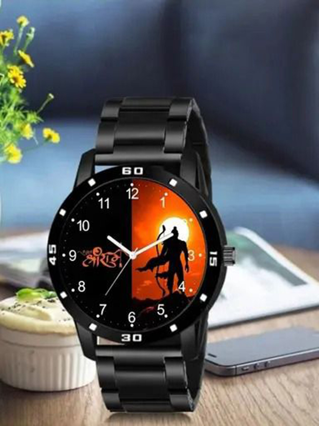 FROZIL Men Printed Dial & Straps Analogue Watch Jay Shree Ram