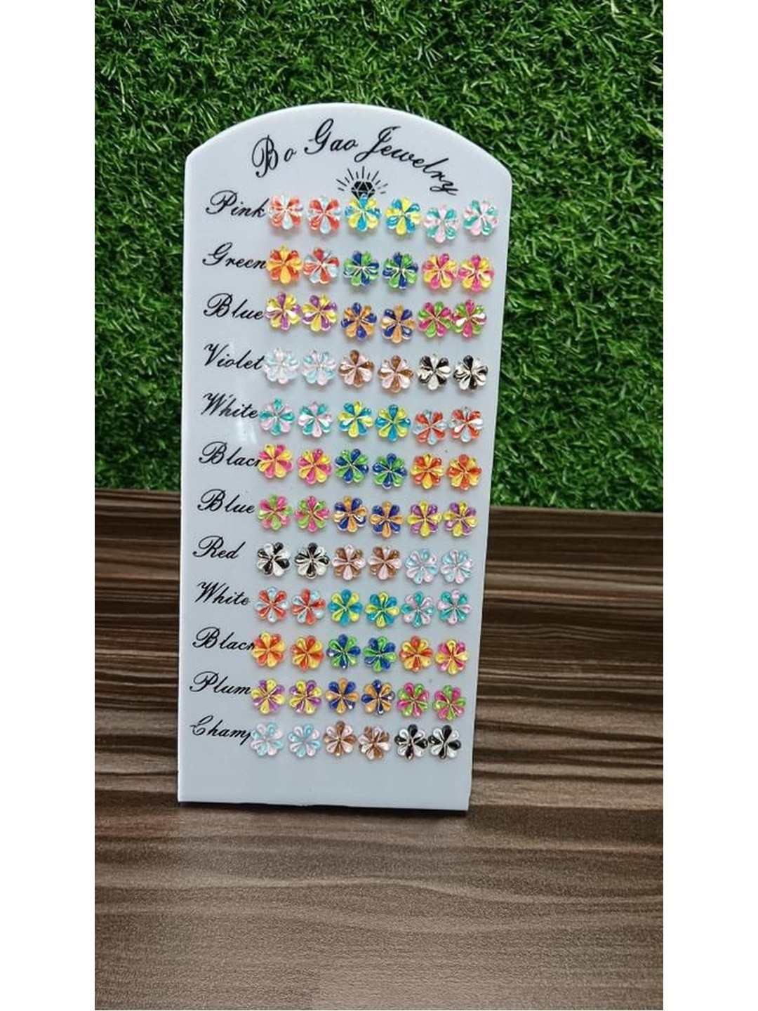 Balasundri Women Set Of 36 Multicolored Floral Studs Earrings