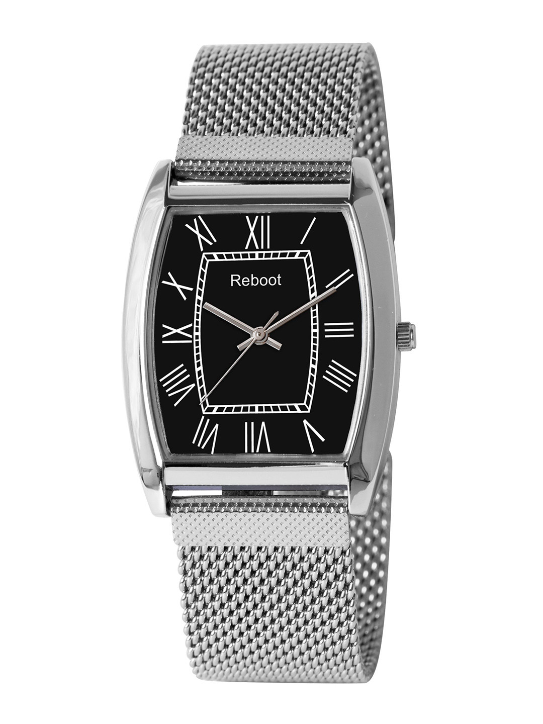 REBOOT Men Rectangular Dial Analogue Watch Reboot 126 Black With Roman Figure