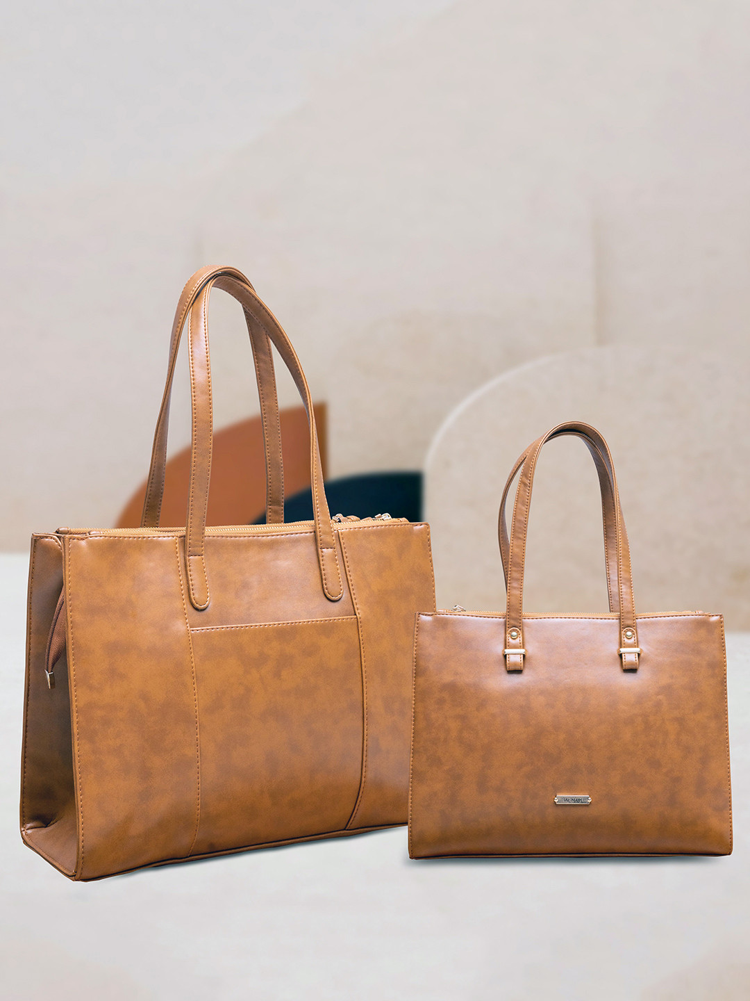 Bagmate Women Solid Shopper Leather Tote Bag