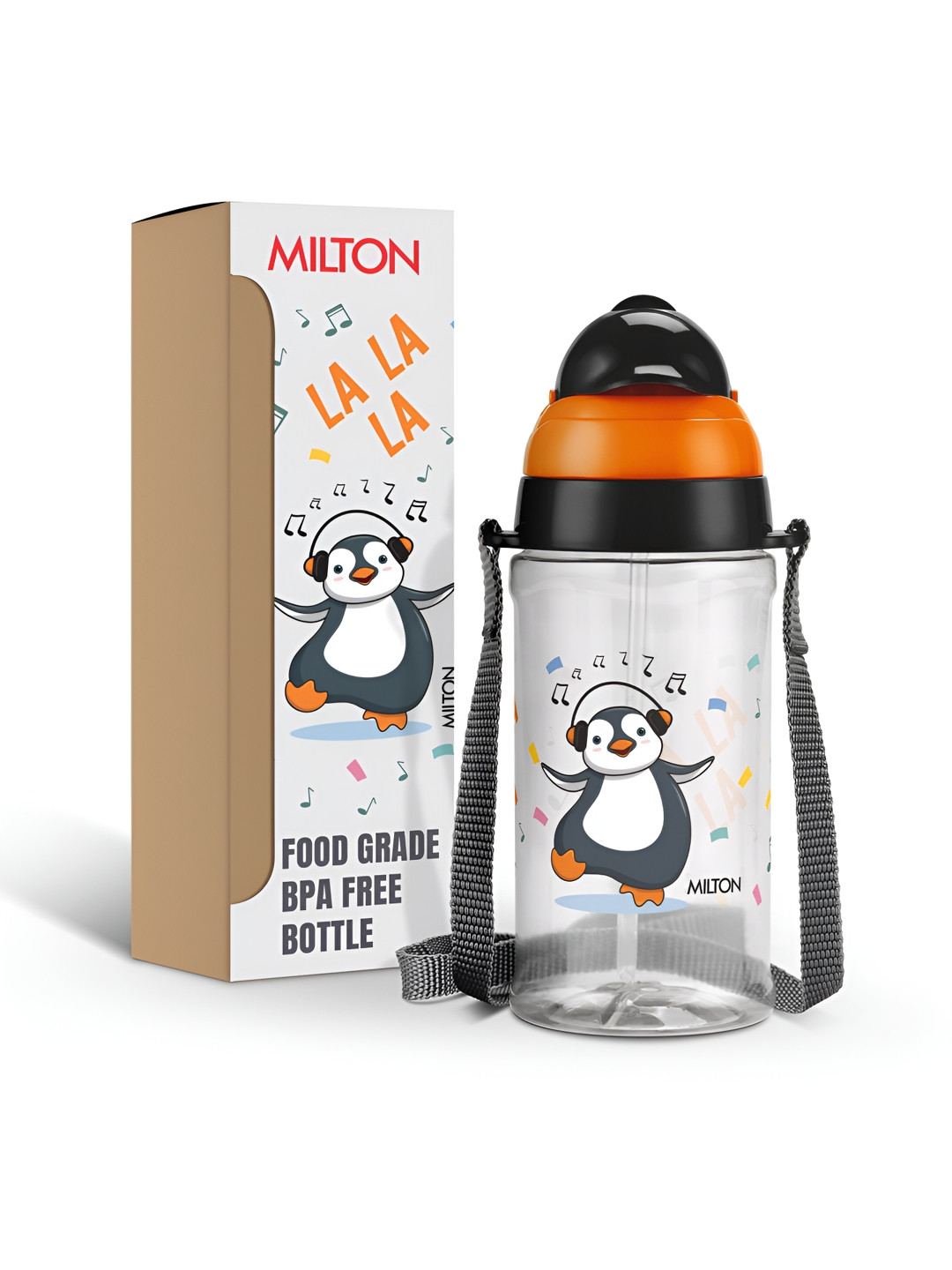 Milton Grey Blue Printed Sipper Water Bottle 600 ml