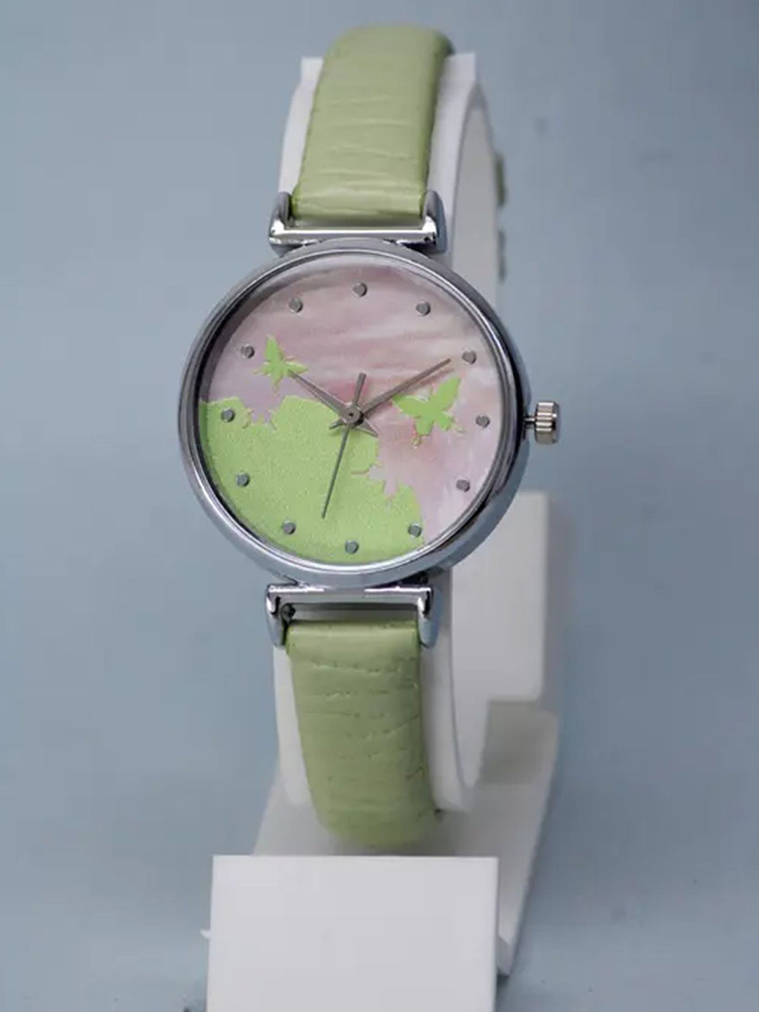 FROZIL Girls Dial & Leather Straps Analogue Watch AB64-GREEN