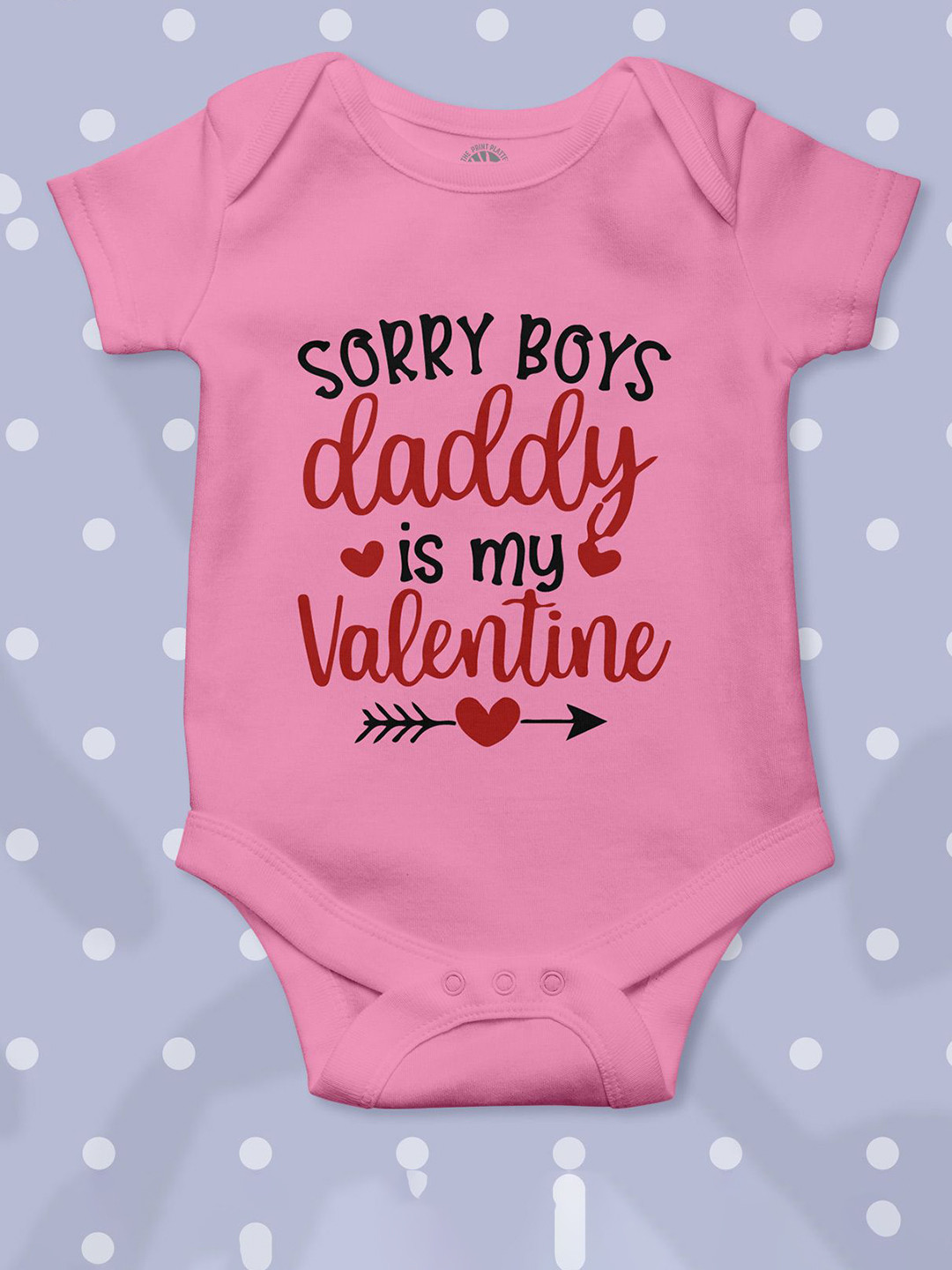 THE PRINT PLATTER Infants Daddy's Little Valentine Printed Cotton Bodysuit