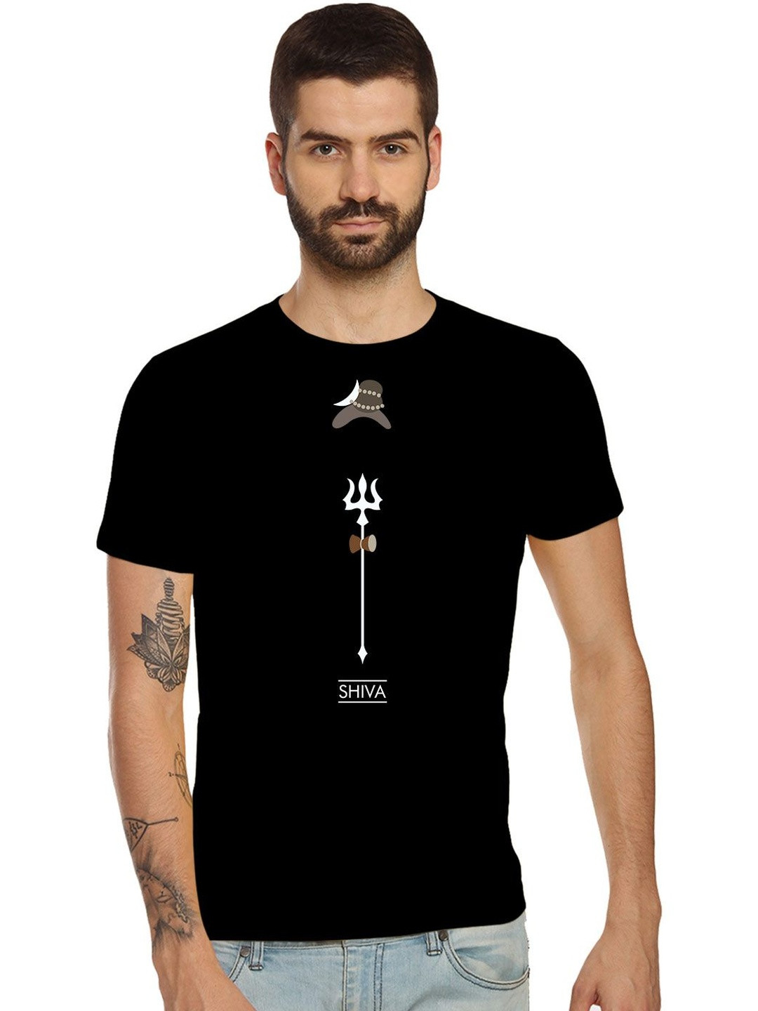 Tantra Men Graphic Shiva Printed Cotton Casual T-shirt