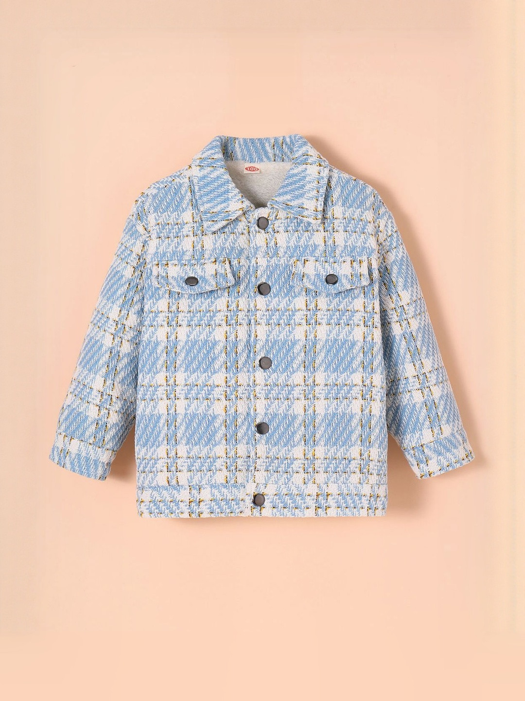 Hopscotch Boys Plaid Button-Up Jacket