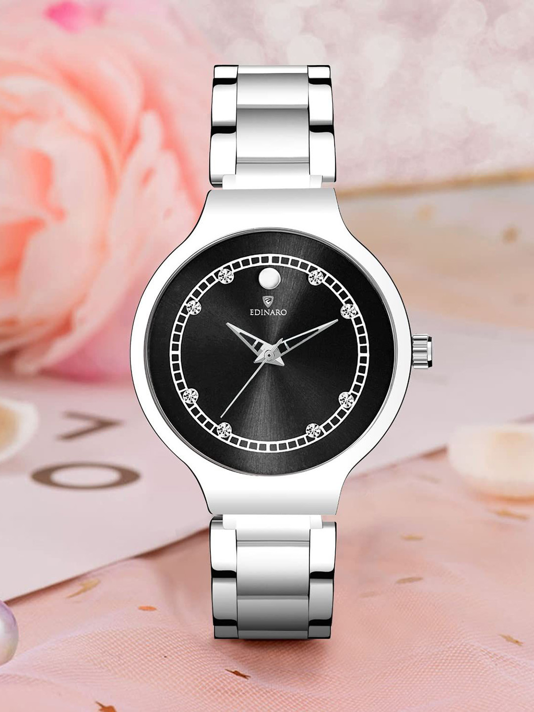 EDINARO Girls Dial & Stainless Steel Bracelet Style Straps Analogue Watch ED-2119W