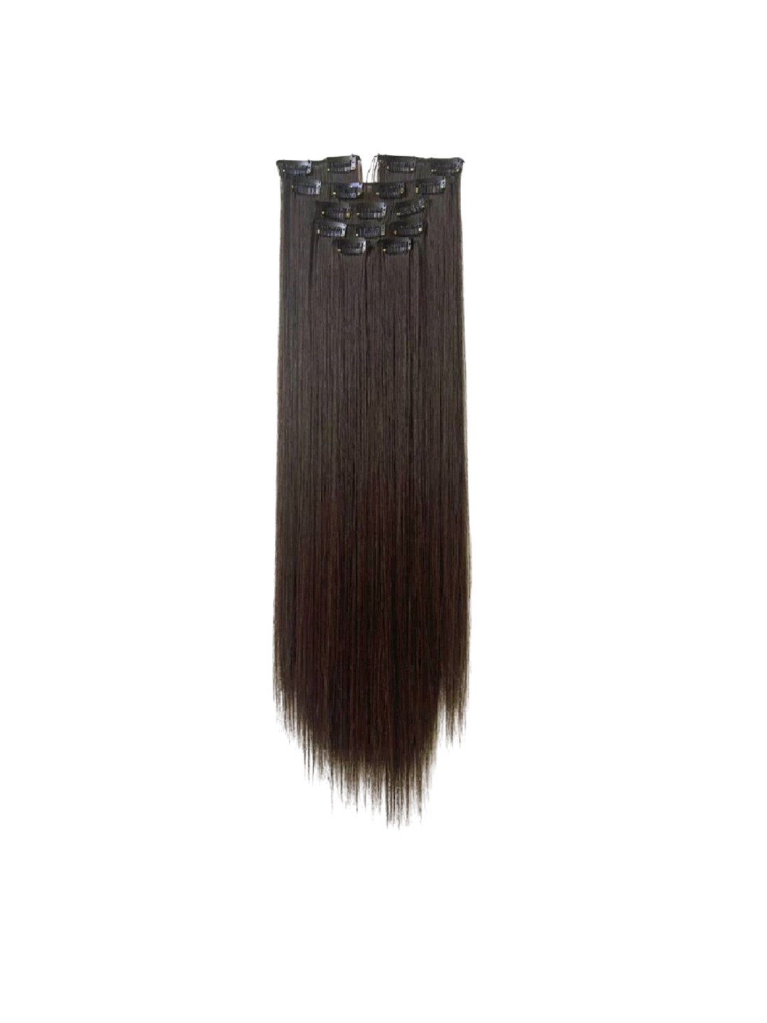 MoonEyes Clip In Straight Toupee Hair Extension - Brown - 24-26 Inch