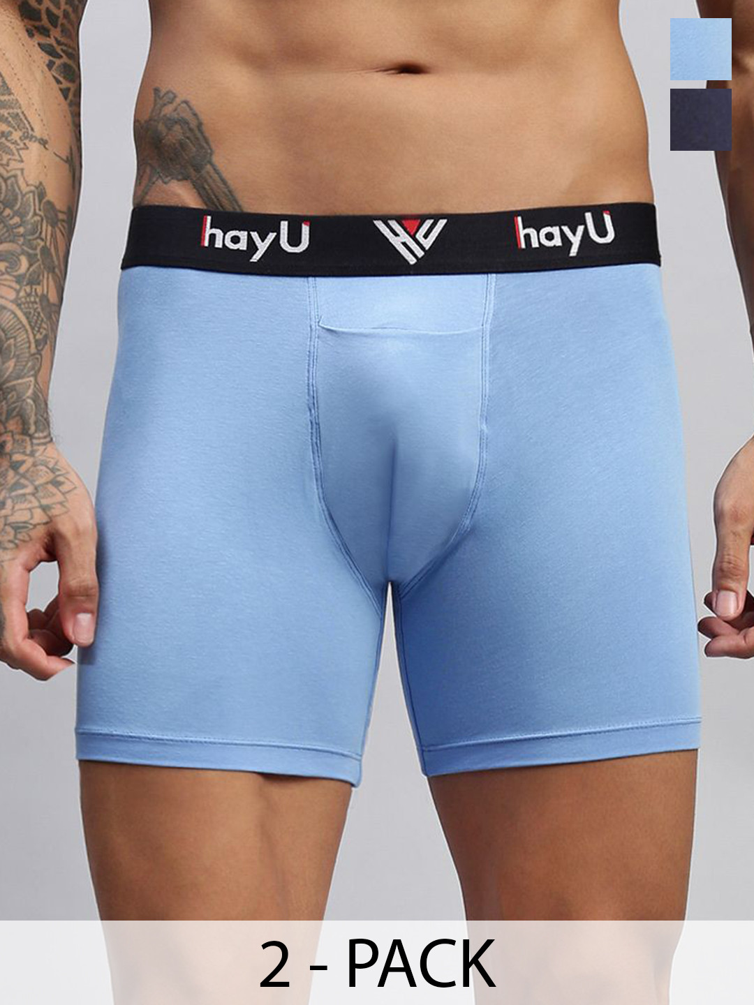 HAYU Pack Of 2 Mid Rise Trunks HUBB_009_BUDRB_S_2PC