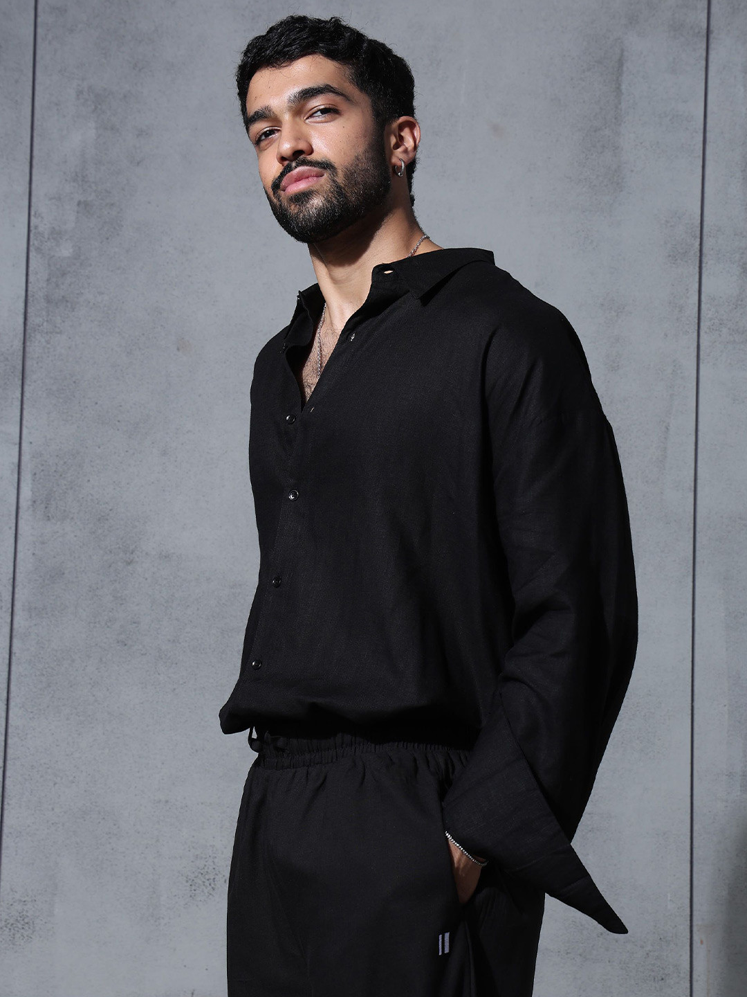 Chapter 2 Unisex Solid Comfort Oversized Linen Casual Shirt