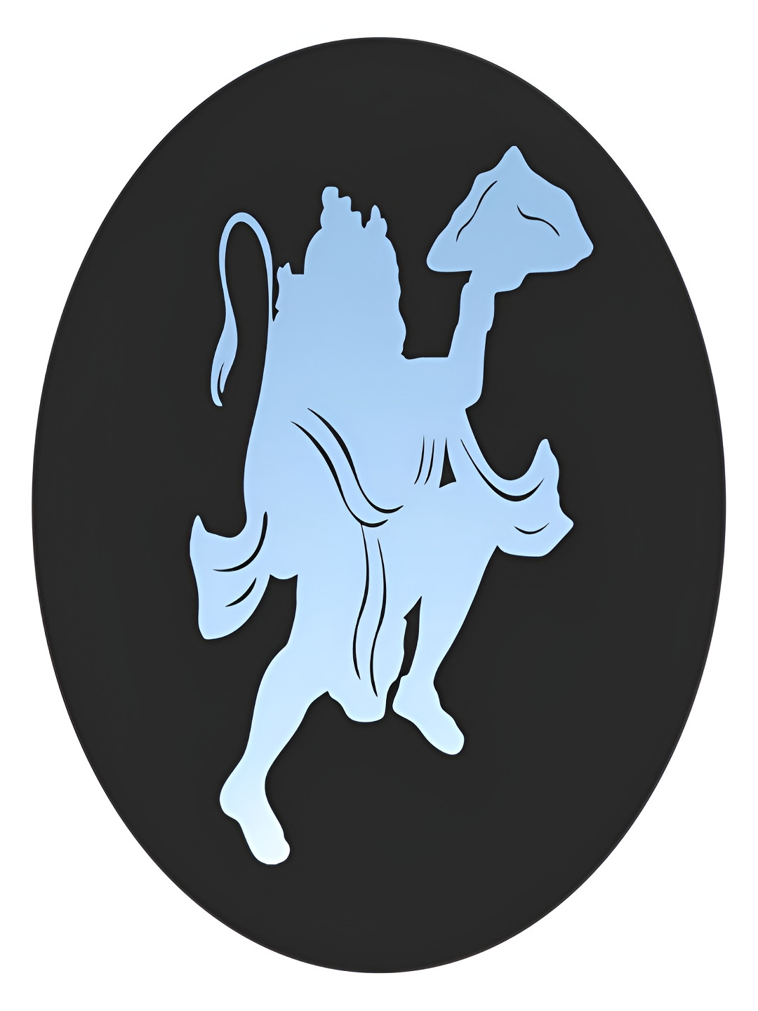 SMEEPS Blue & Black Printed Waterproof Devotional Stickers