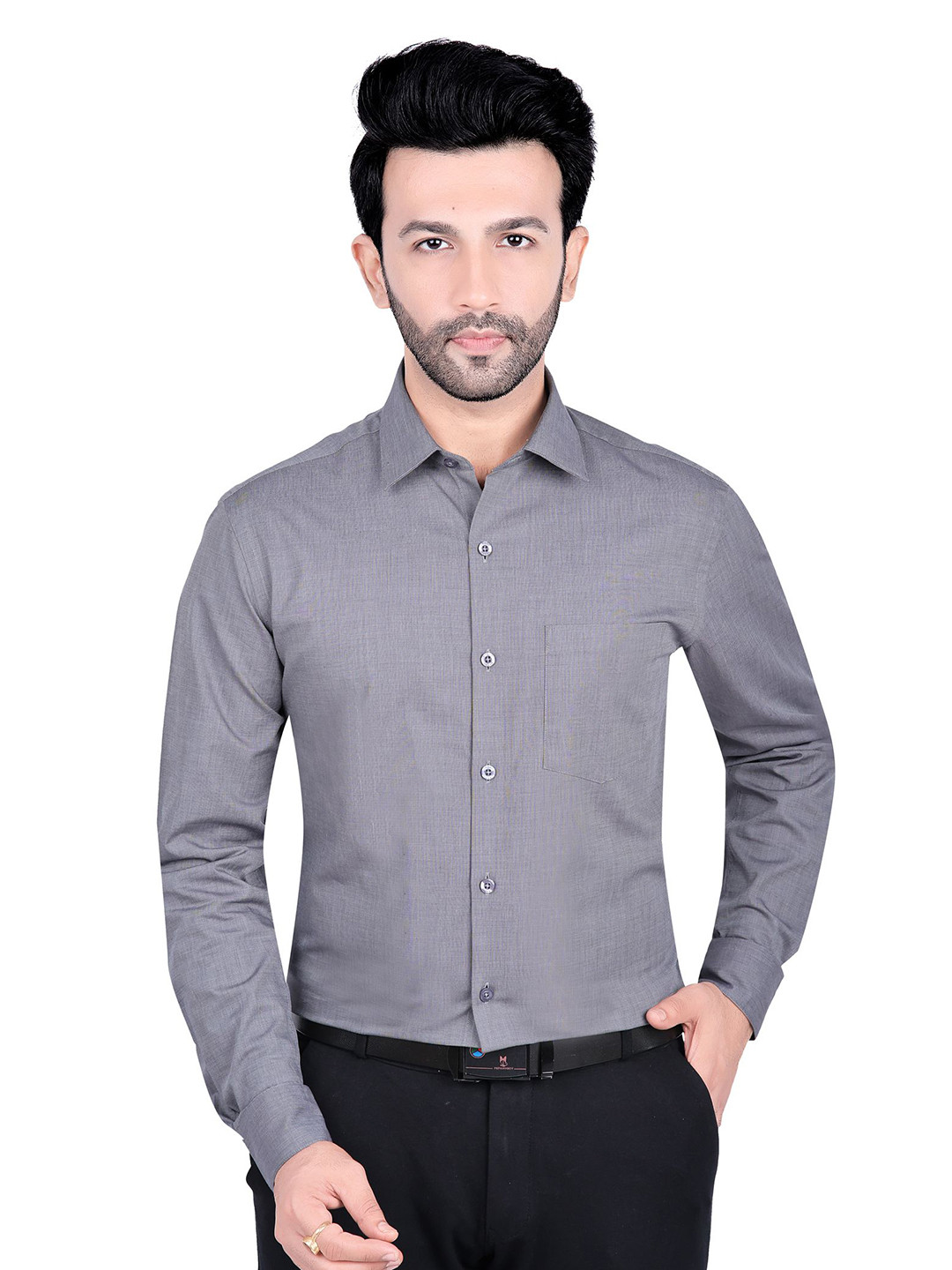 GRADO Men's Pure Cotton Full Sleeves Wrinkle Free Formal Shirts