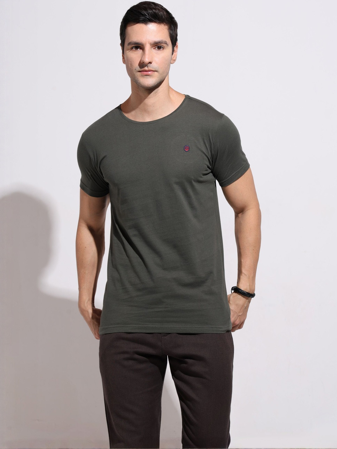 ODCC Men Brand Logo Cotton T-shirt