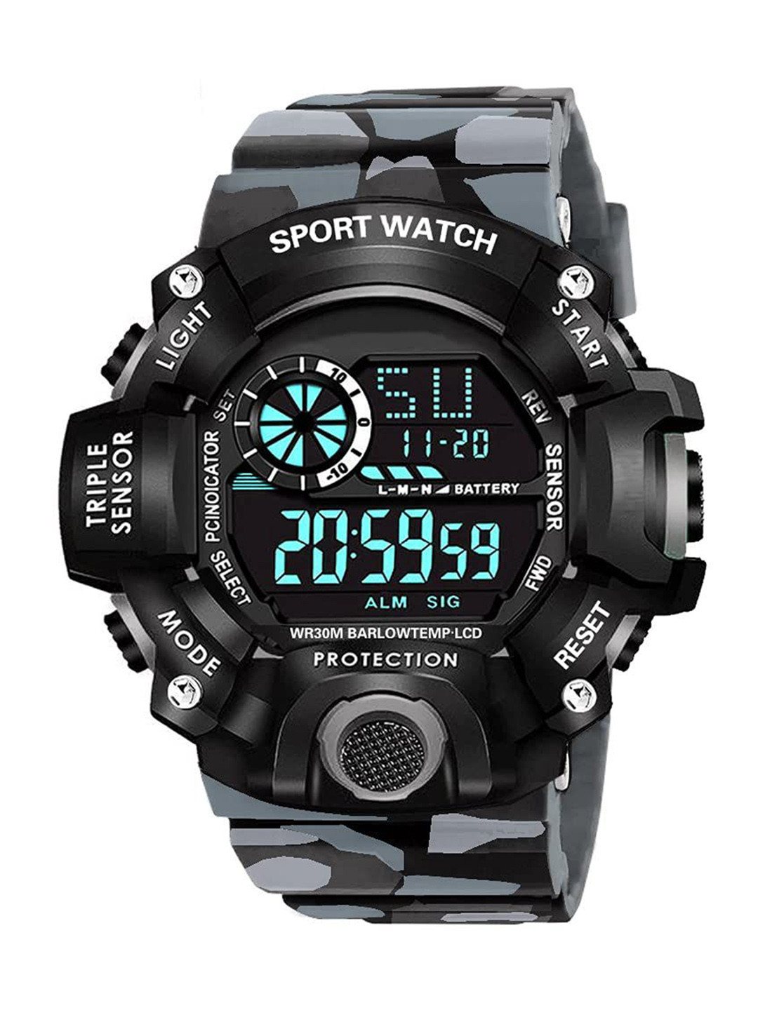 FROZIL Men Dial & Straps Digital Watch G-Sh-Army Grey