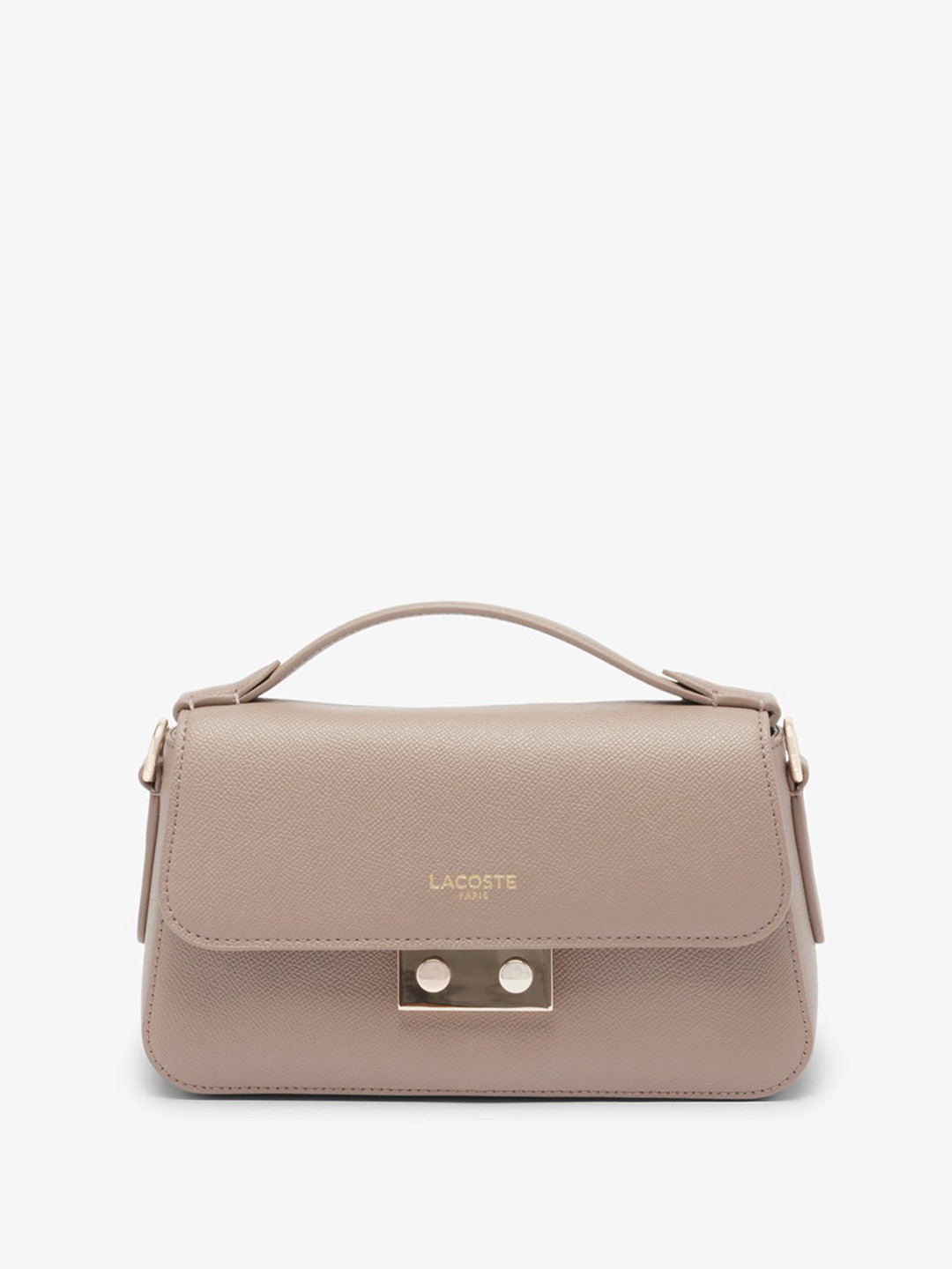 Lacoste Leather Structured Shoulder Bag