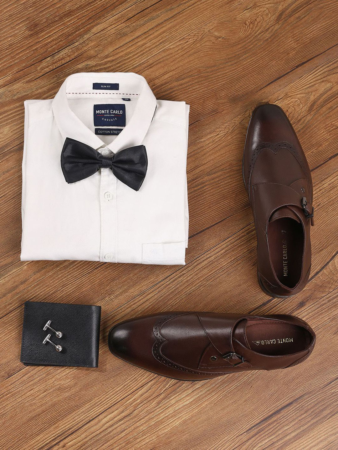 Monte Carlo Genuine Leather Formal Monk Shoes