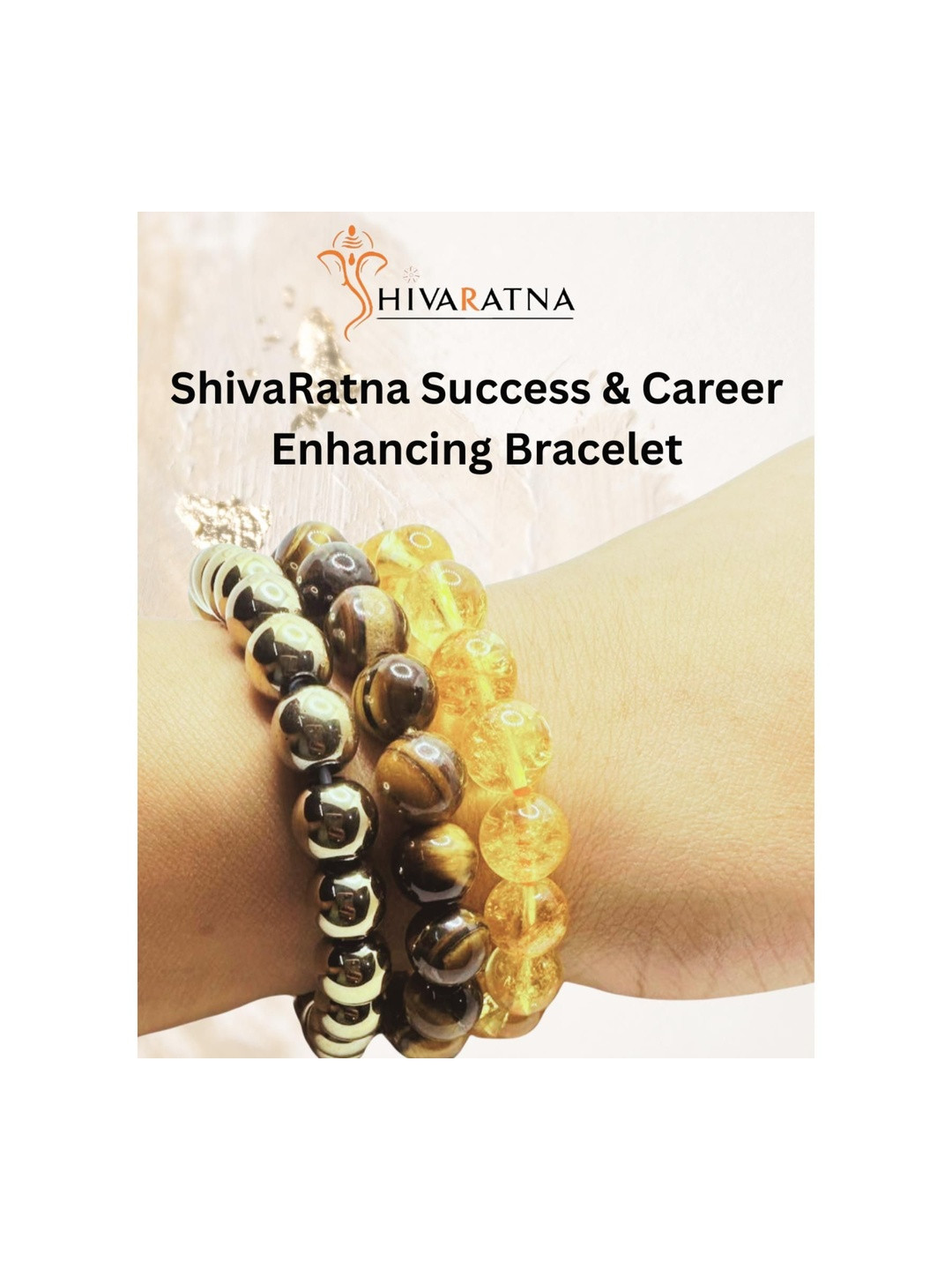 ShivaRatna Unisex Set of 3 Multicolor Beaded Slip-On Bracelet