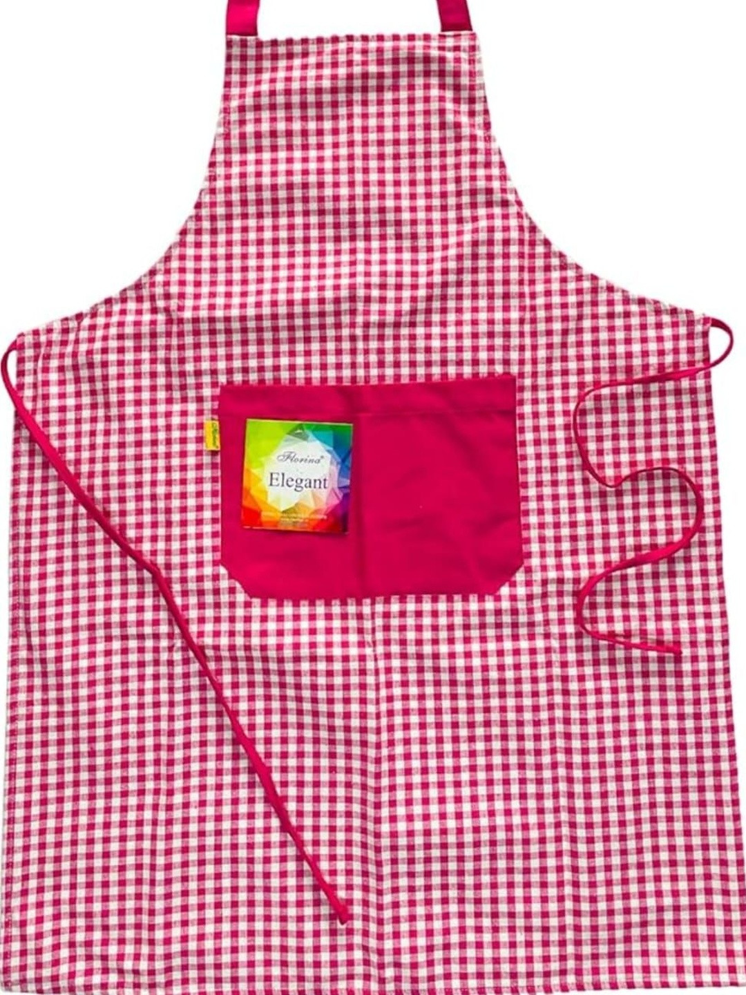 STYLZI Unisex Red Cotton Checked Apron