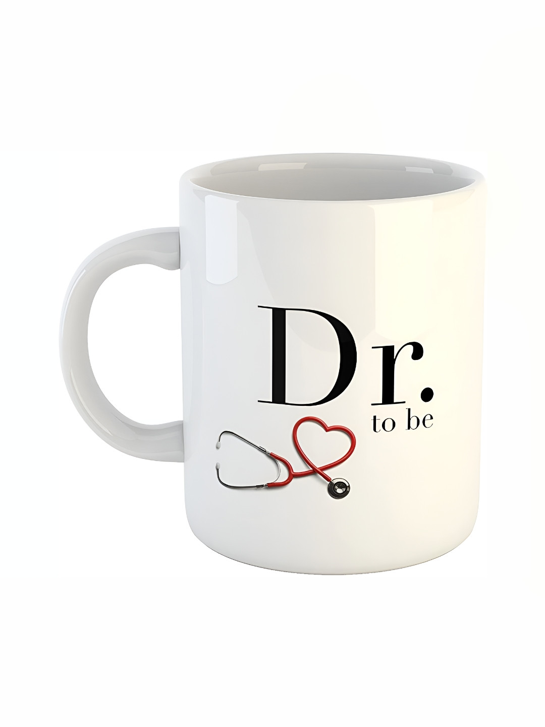 Mr UVD Black & Cream Typography Printed Ceramic Matte Mug 360 ml