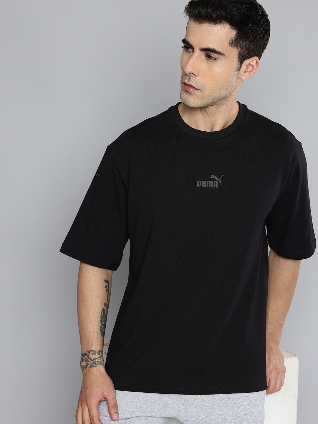 Puma Essential Drop-Shoulder Sleeves Pure Cotton T-shirt