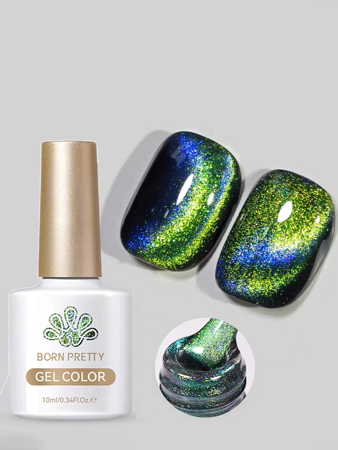 BORN PRETTY Polaris 9D Cat Eye Magnetic Gel Polish - 10 ml - Shade-MY29