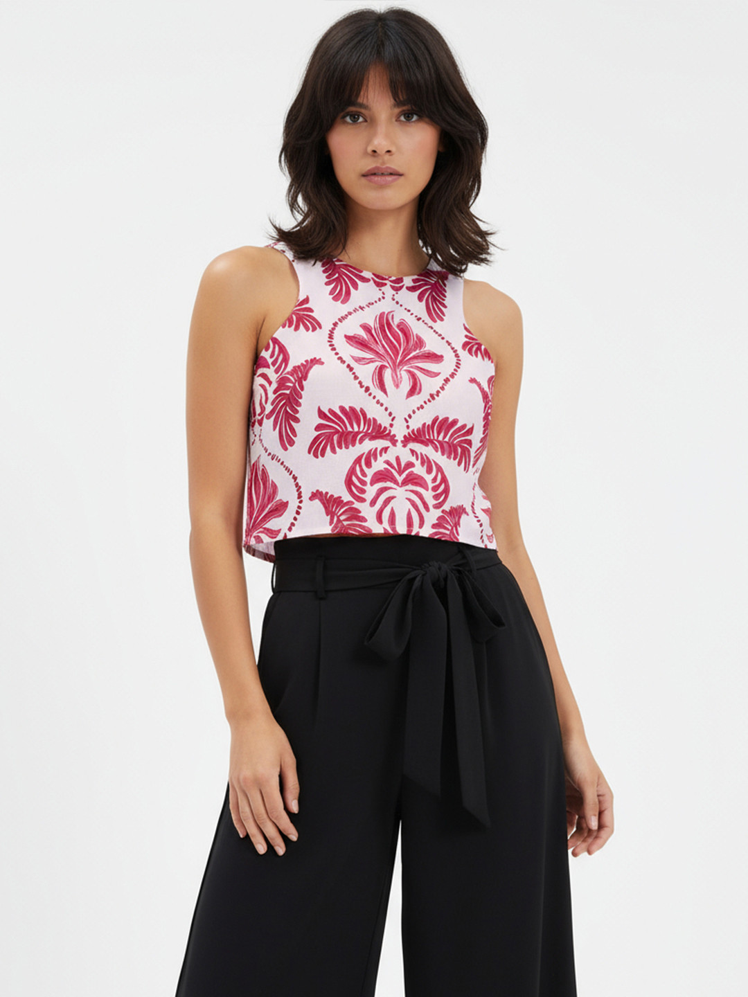 Glitchez Ethnic Motifs Crop Top